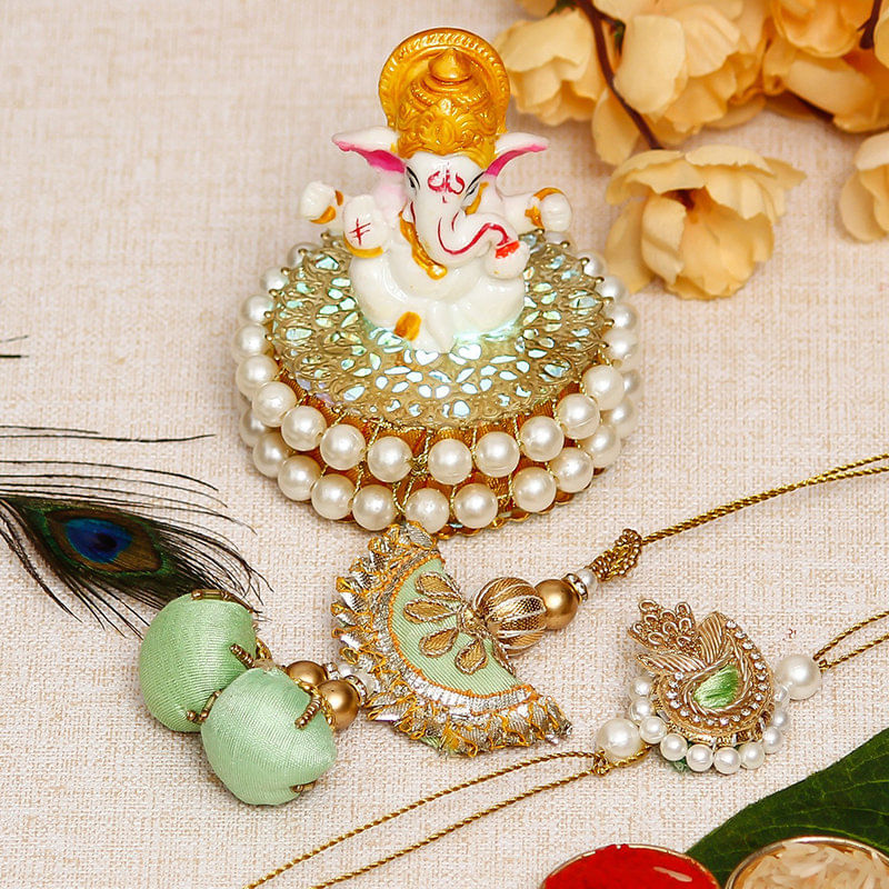 Gold Toned Rakhi Pack