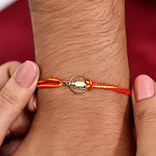 Gold Vishnu Gold Rakhi Cum Pendant 18K Yellow