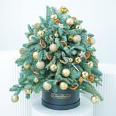 Golden Baubles Xmas Tree Arrangement