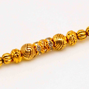 Golden Beads Rakhi