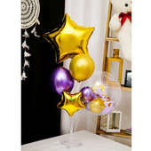Golden Balloon Bouquet for Birthday 