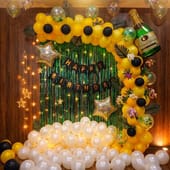 Golden Birthday Balloon Decor