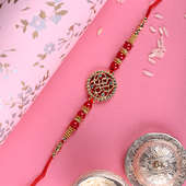 Product in Golden Floral Rakhi - Rakhi Gifts for Brother Online