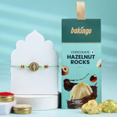 Golden Ganesha Rakhi With Laddoos
