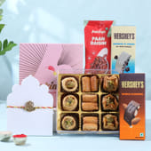 Golden Ganesha Rakhi With Festive Treats