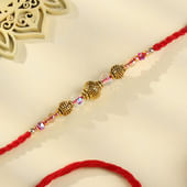 Golden Gleam Beaded Rakhi