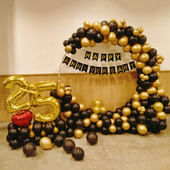 Golden Glory Anniversary Balloon Ring Decor