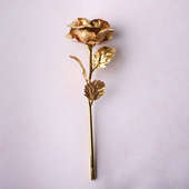 Golden Rose with a Card for Love