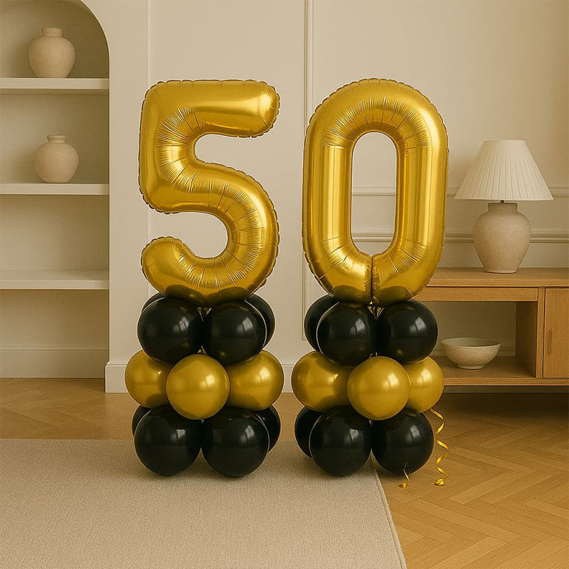Golden Jubilee Balloon Decor