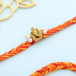 Golden Lord Ganesha Rakhi-UK