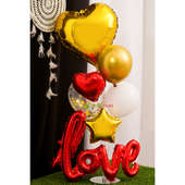 Golden Love Balloon Bouquet