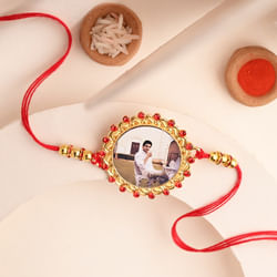Golden Memory Photo Rakhi