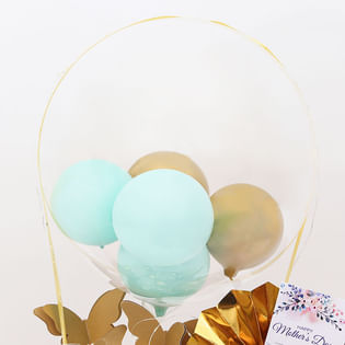 Zoom view of Golden Mothers Day Balloon Box