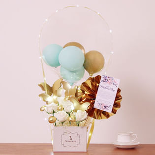 Golden Mothers Day Balloon Box