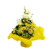 Golden Sunshine Vibrant Yellow Flower Bouquet