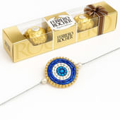 Good Vibes Evil Eye Rakhi With Chocolates