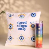 Good Vibes Only Cushion N Chakra Candle