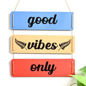 Front view of Good Vibes Only Wall Hanging