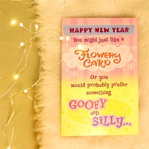 Goofy Or Silly New Year Card