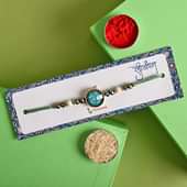 Send Designer Rakhi in India - Goras Cookies With Fancy Rakhi