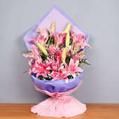 6 Oriental Lilies Bouquet