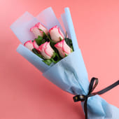 Graceful 5 Pink Roses Bouquet