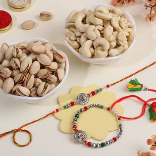 Graceful Bhaiya Bhabhi Rakhis With Nutty Goodness