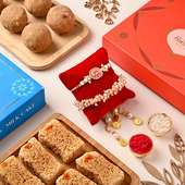 Graceful Bhaiya Bhabhi Rakhis With Sweet Delights 