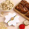 Graceful Designer Rakhi With Nuts N Sweets