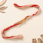 Graceful Golden Beads Rakhi