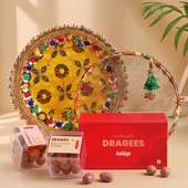 Graceful Karwa Chauth Thali Set With Dragees