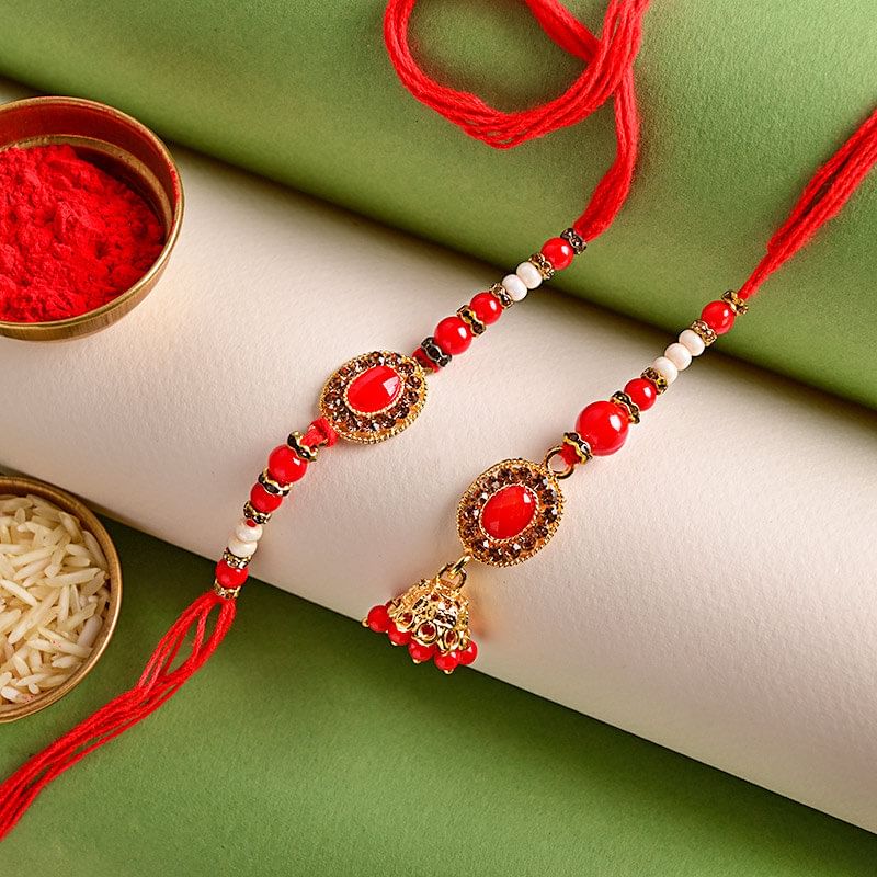 Buy Lumba Rakhi Online For Bhaiya bhabhi From Floweraura