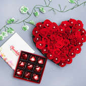 Combo of Thirty Five Red Roses with Chocolates
