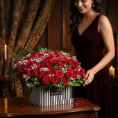 Grand Gesture Of Love With Red Roses