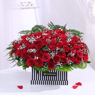 Grand Gesture Of Love With Red Roses