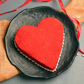 Heart shaped 1kg red velvet cake - Part of Grandiose Love
