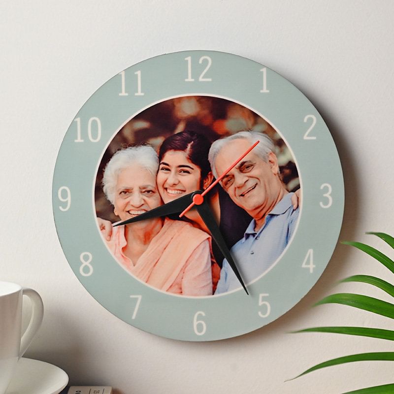 Grandparents Photo Wall Clock