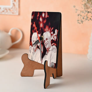 Grandparents Photo Table Clock