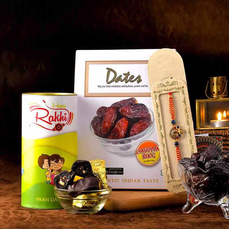 Gratifying Choco Dates N Rakhi Combo