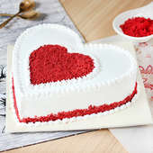 Gratifying Heart Shape Red Velvet Cake - Zoom View