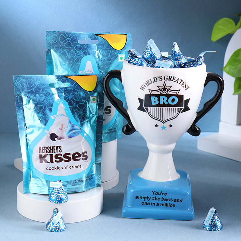 Greatest Bro Trophy N Hersheys Chocolate Duo