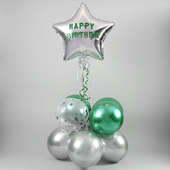 Green Birthday Balloon Bouqet