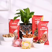 Green Glow N Gourmet Treats Diwali Hamper