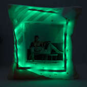 Green Light LED Photo personalised Cushion