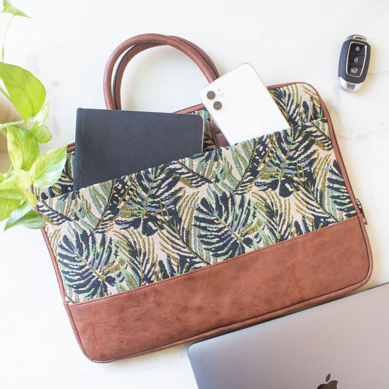 Green Maple Sleek Laptop Bag for Her