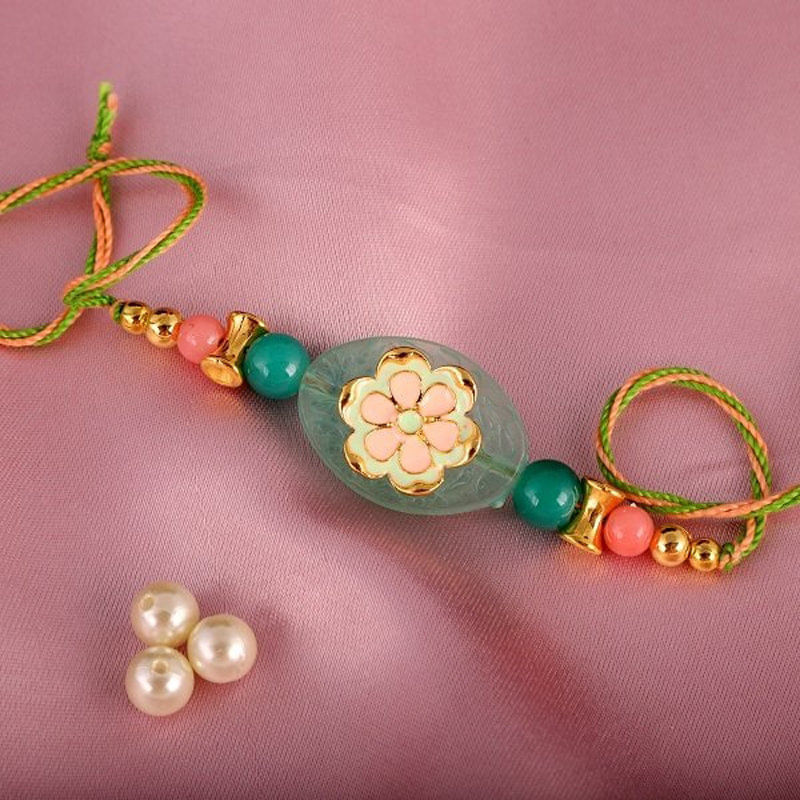 Green Pebble Rakhi 