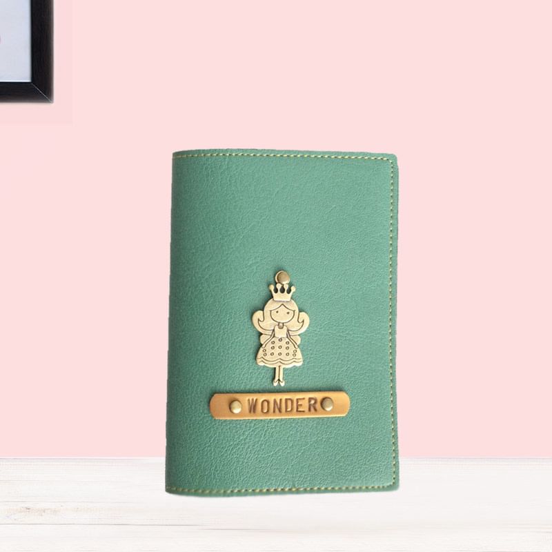 Green Personalised Passport Cover