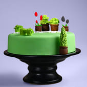 Greenery Themed Retirement Cake