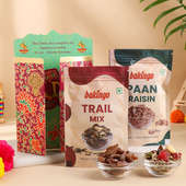 Greeting Card N Snacks Diwali Gift Set