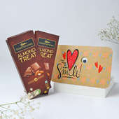 Greetings Card N Chocos for Valentine's Day